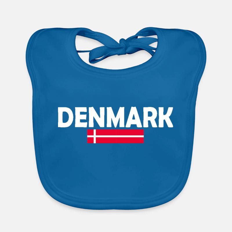 Drapeau du Danemark Bavoir bio Bébé