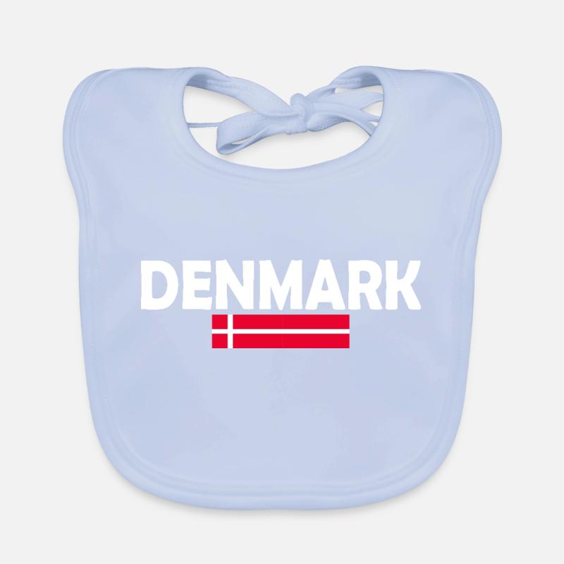 Drapeau du Danemark Bavoir bio Bébé