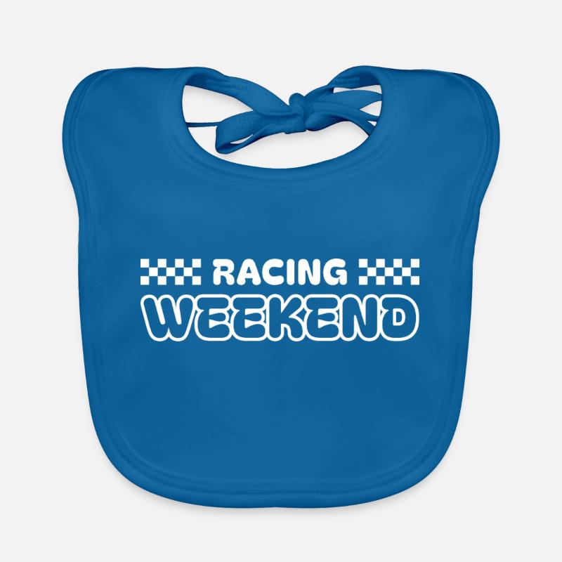 Racing Weekend - Weiße Edition Baby Bio-Lätzchen
