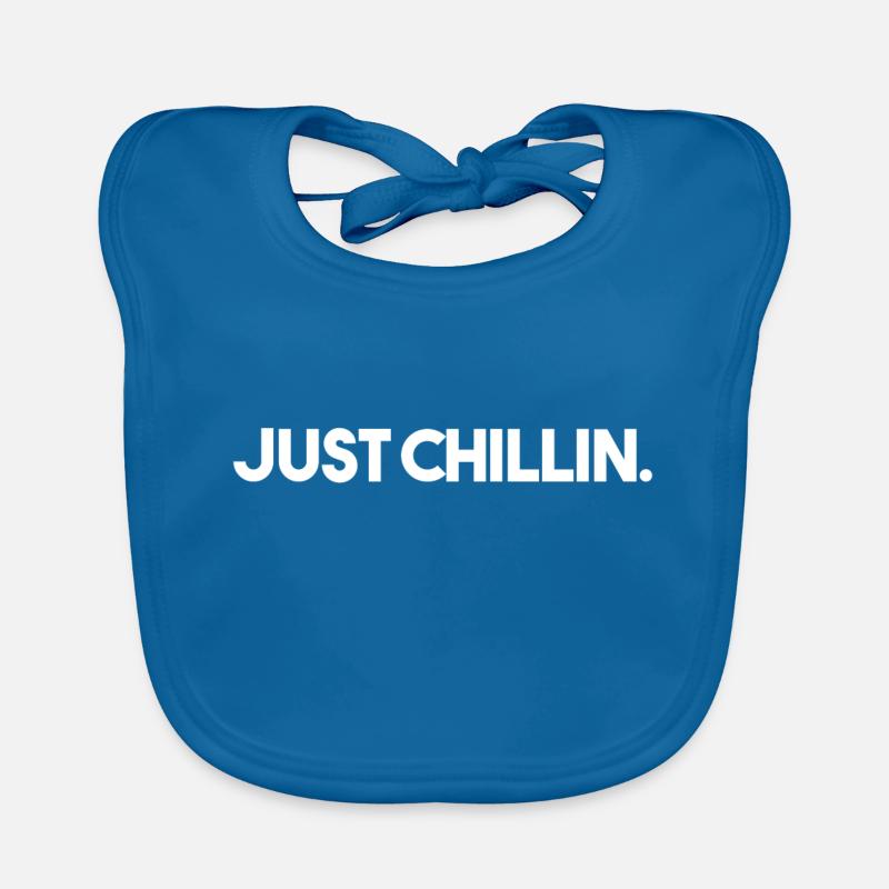 JUST CHILLIN. - Baby Bio-Lätzchen - Pfauenblau
