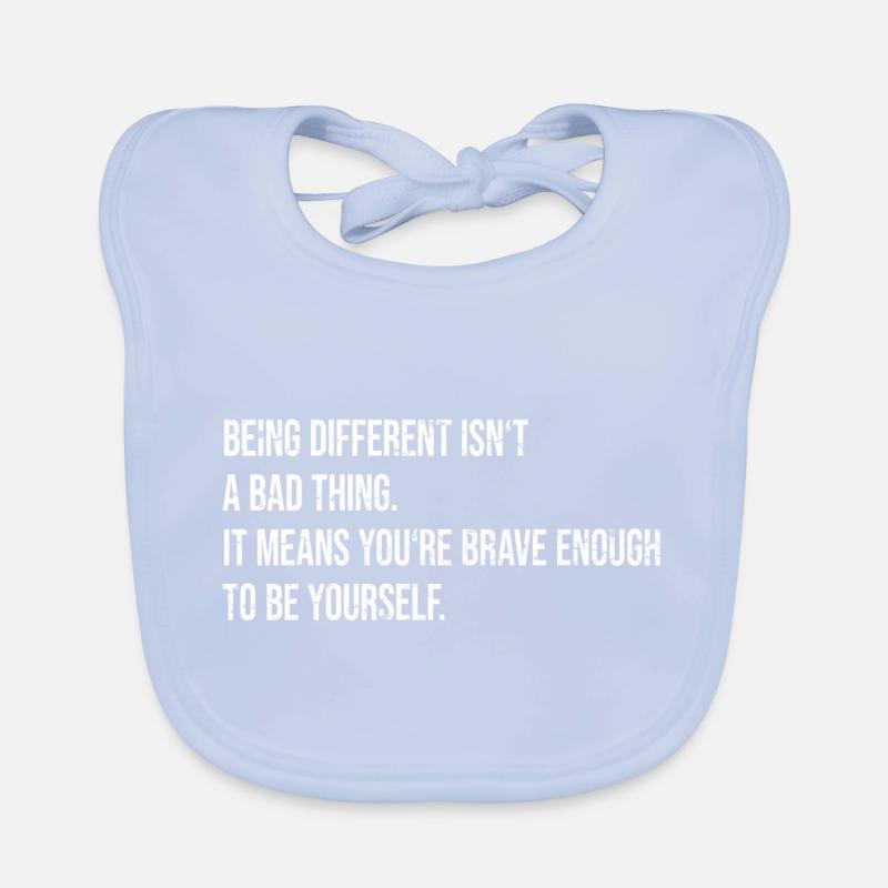Motivation Different Your courage Self-confidence Organic Baby Bibs