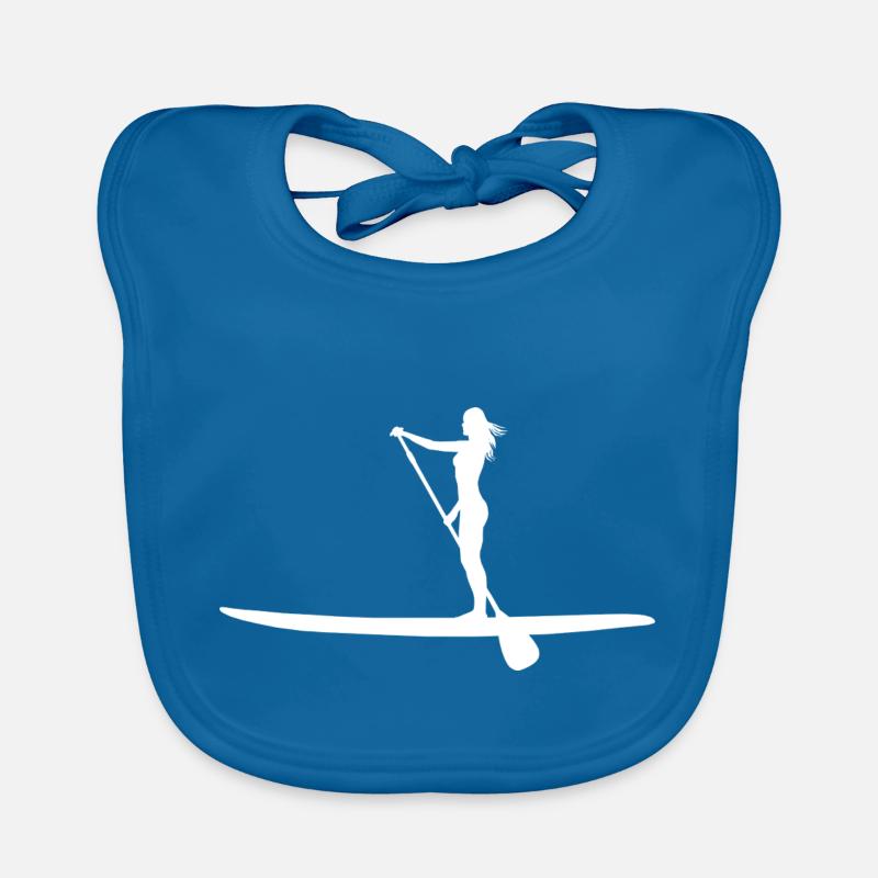 Stand Up Paddle - Bavoir bio Bébé - bleu paon