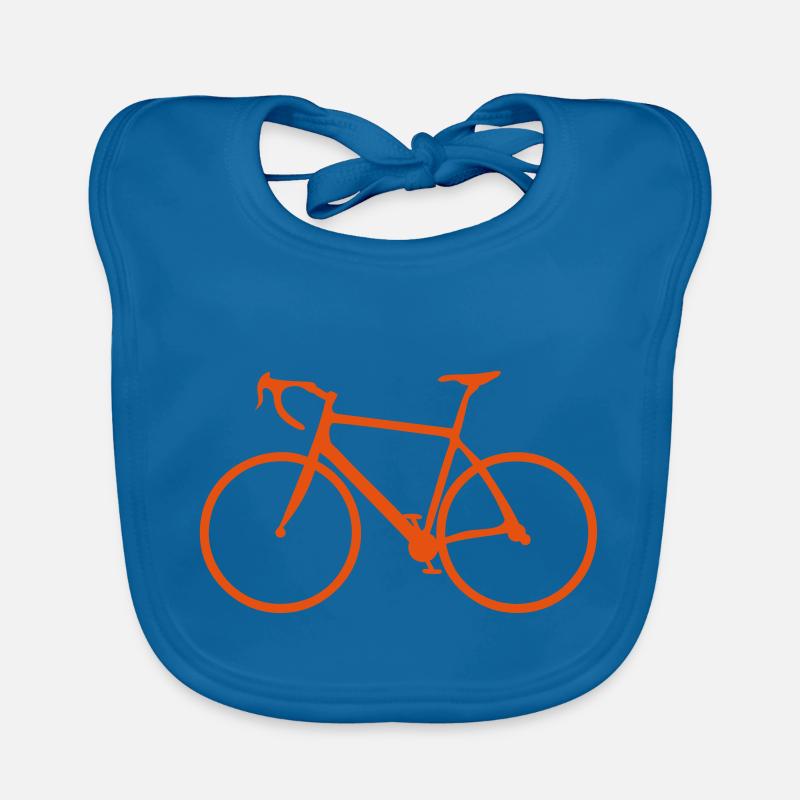 velo course cyclisme 12 - Bavoir bio Bébé - bleu paon