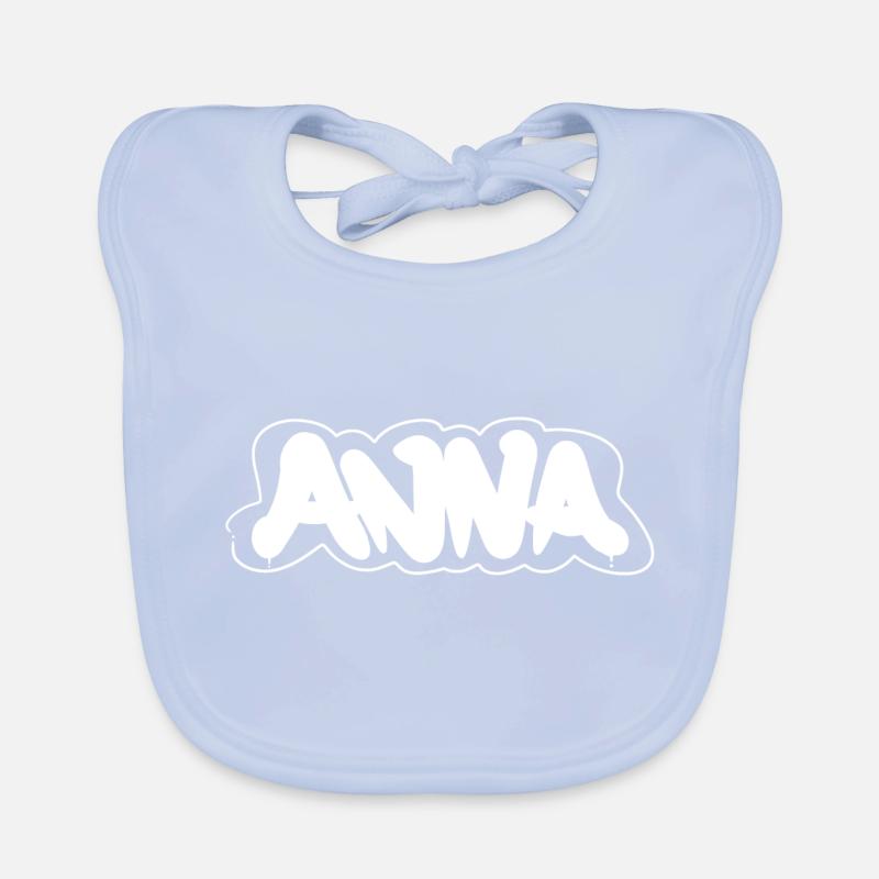 Anna First Name Organic Baby Bibs