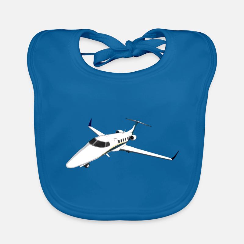 Private Jet Airplane Jet Jet Organic Baby Bibs