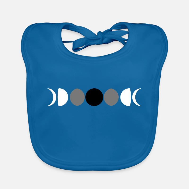 live night symbol moon crescent full moon crescent Organic Baby Bibs