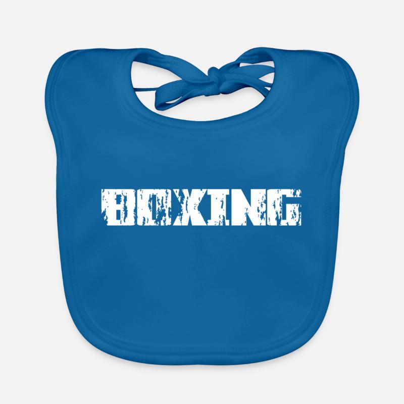 BOXING - Bavoir bio Bébé - bleu paon