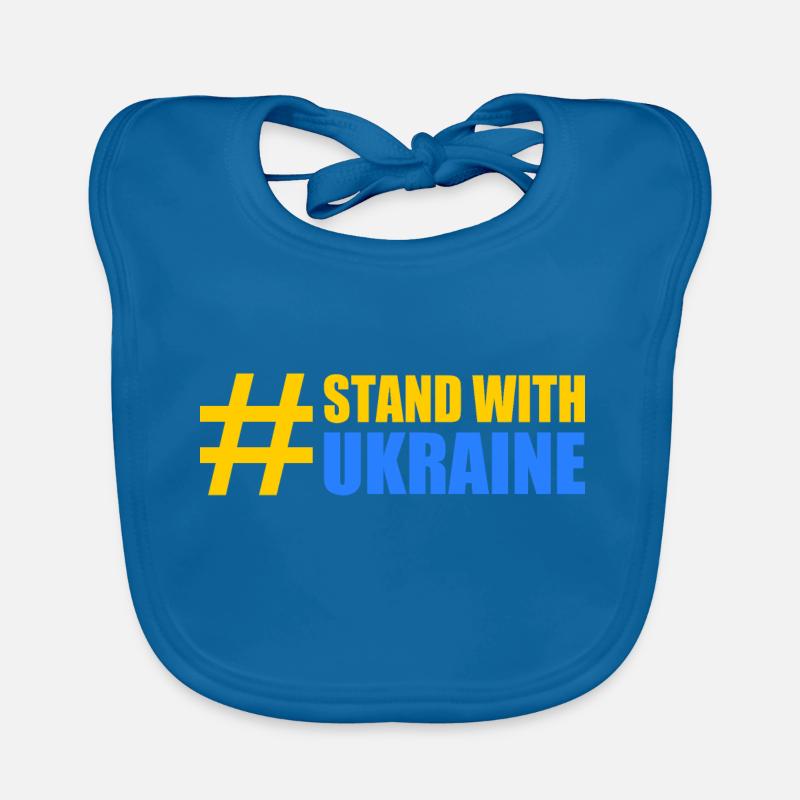 stand with ukraine Baby Bio-Lätzchen