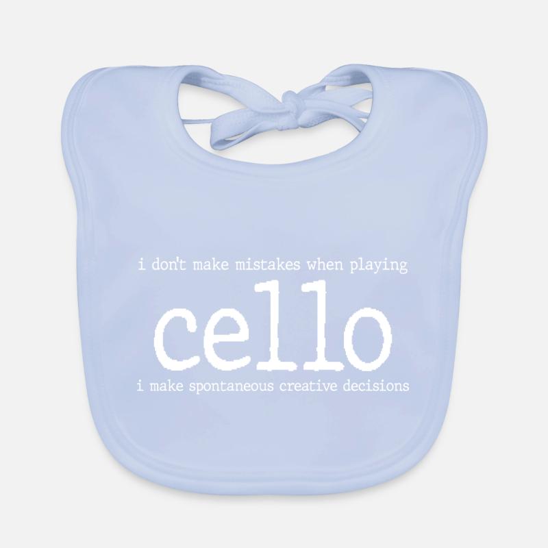 I Don't Make Mistake Playing Cello Baby Bio-Lätzchen