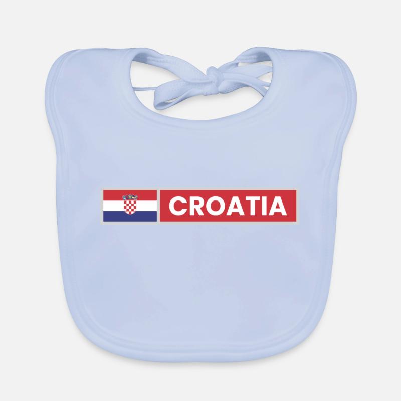 Drapeau de la Croatie Bavoir bio Bébé