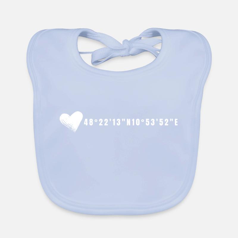 Augsburg Heart coordinates Organic Baby Bibs