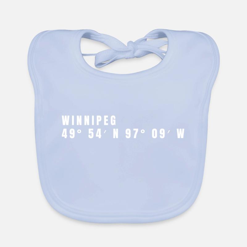 Winnipeg, Canada Coordinates Organic Baby Bibs