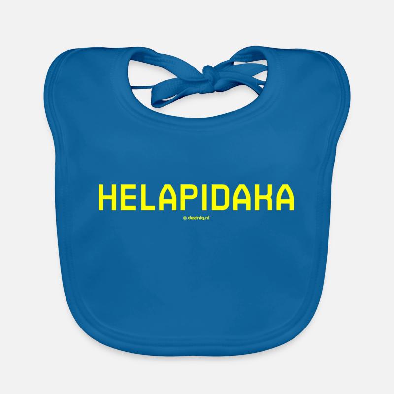 Helapidaka - Bavoir bio Bébé - bleu paon