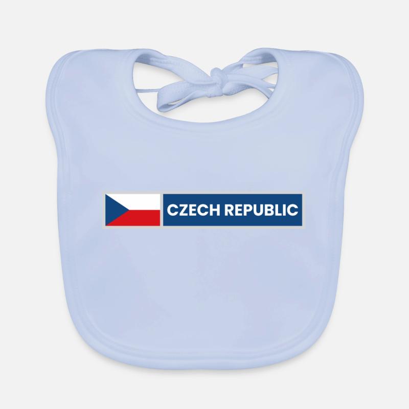 Czech National Flag Organic Baby Bibs