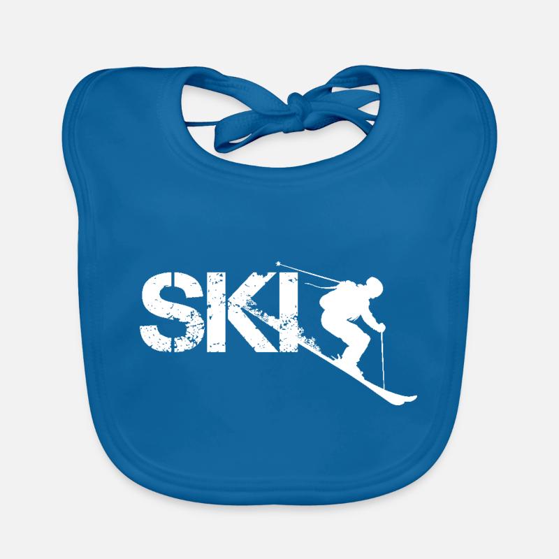 Ski Design - Baby Bio-Lätzchen - Pfauenblau