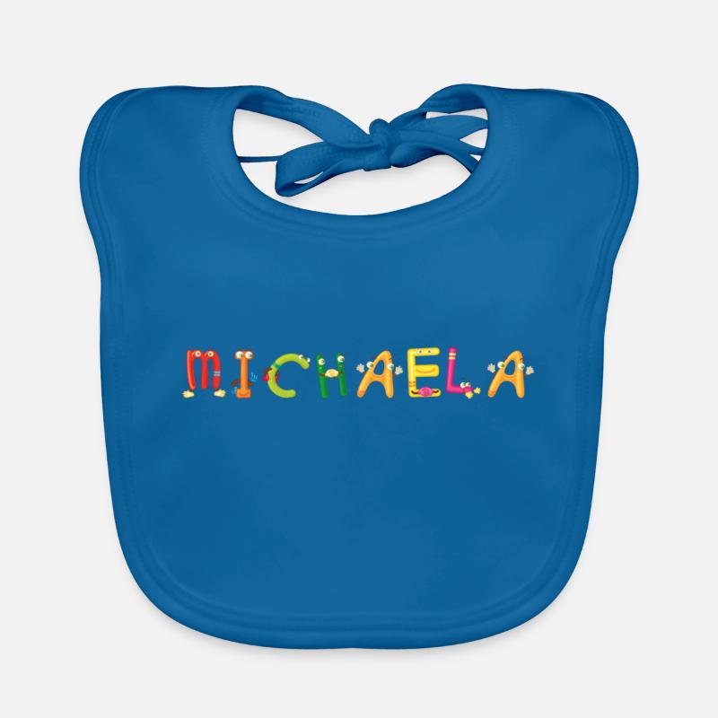 Michaela - Baby Bio-Lätzchen - Pfauenblau