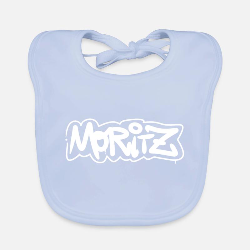 Moritz First Name Organic Baby Bibs