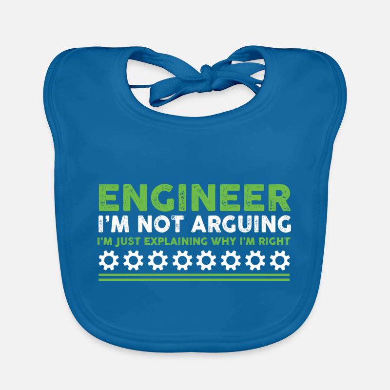 Funny Engineer Not Arguing Just Explaining Baby Bio-Lätzchen
