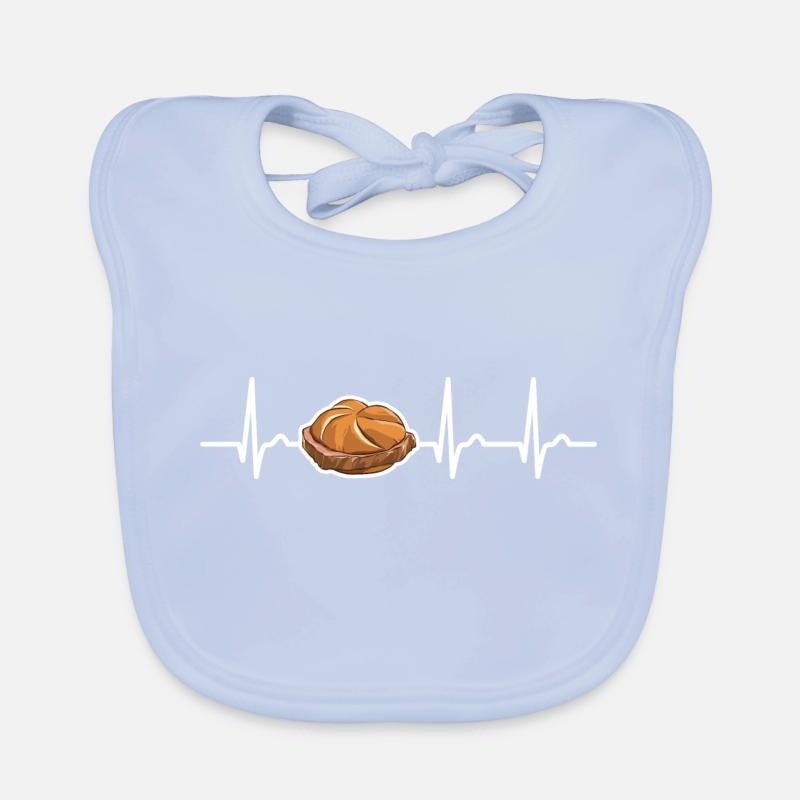 Leberkas Semmel ECG - Leberkäse Fleischkäse Organic Baby Bibs