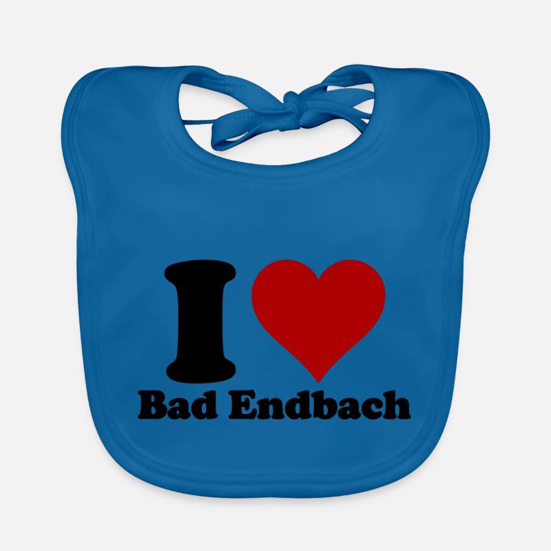J’aime Bad Endbach - Bavoir bio Bébé - bleu paon