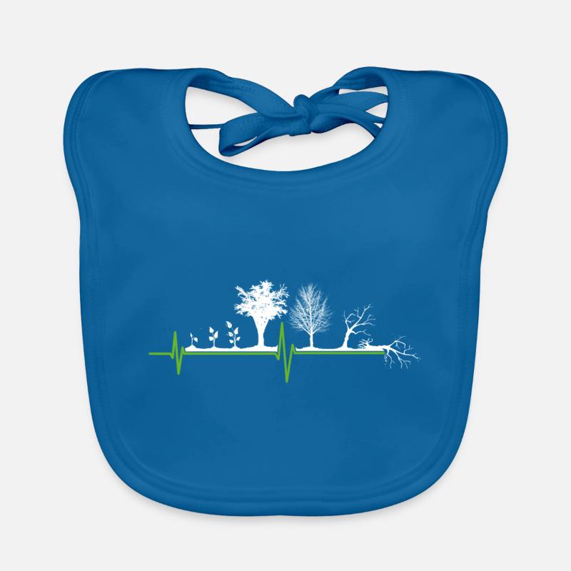 Baum Herzschlag Gärtner Evolution Garten Natur - Baby Bio-Lätzchen - Pfauenblau