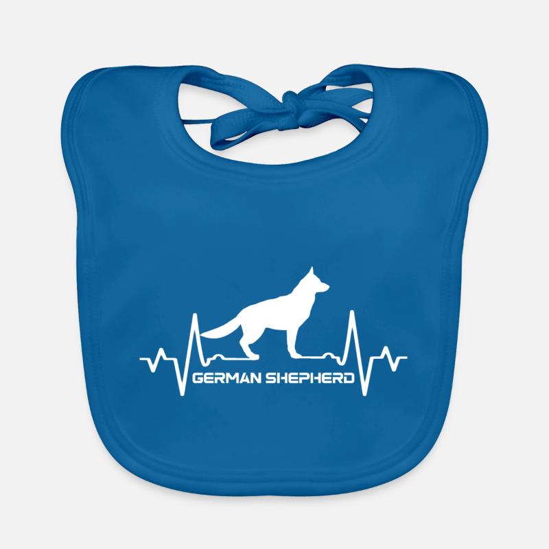 Deutscher Schäferhund - Baby Bio-Lätzchen - Pfauenblau