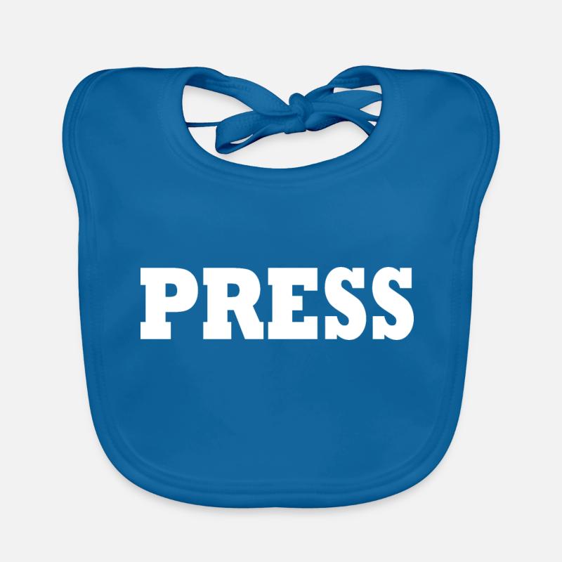 Press - Bavoir bio Bébé - bleu paon