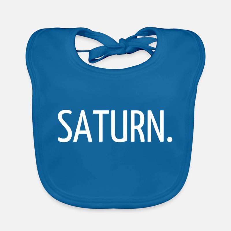 Saturn. - Bavoir bio Bébé - bleu paon