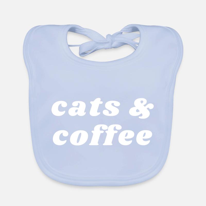 Les chats et le café - Caféine Bavoir bio Bébé