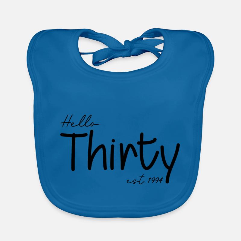 Celebrate 30th Bday - Hello Thirty est 1994 Organic Baby Bibs