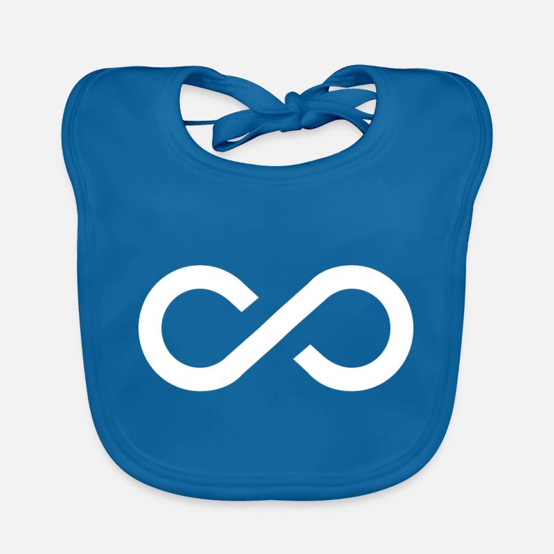 Infini | Symbole | Blanc | Idée de cadeau Bavoir bio Bébé
