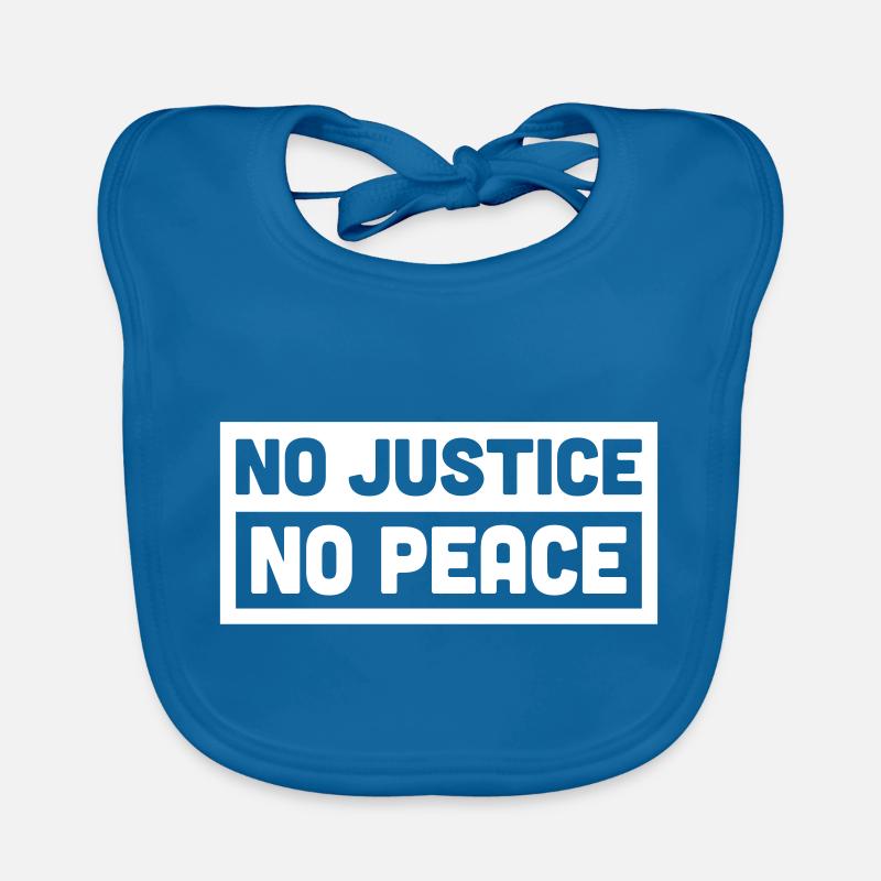 Pas de justice pas de paix Bavoir bio Bébé