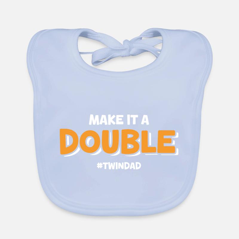 Make It A Double Twin Dad Baby Bio-Lätzchen