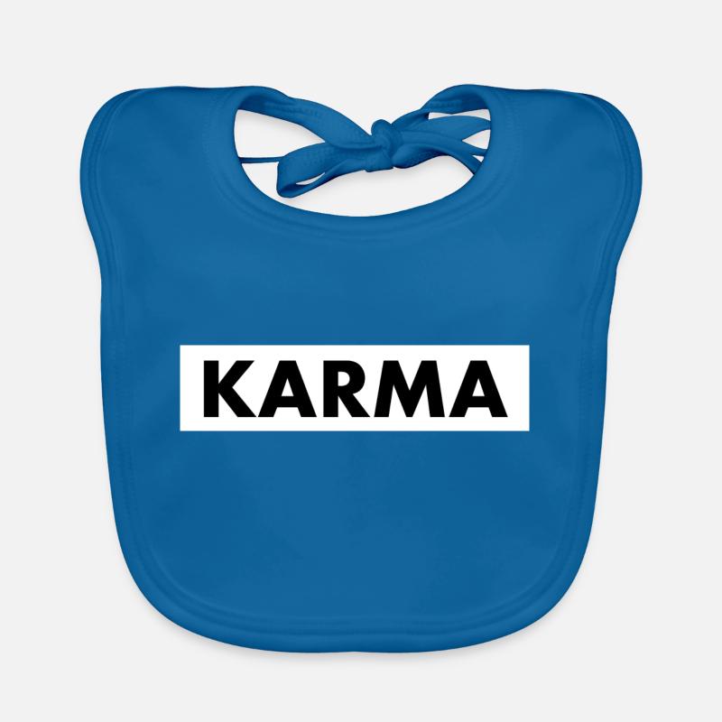 Karma - Bavoir bio Bébé - bleu paon
