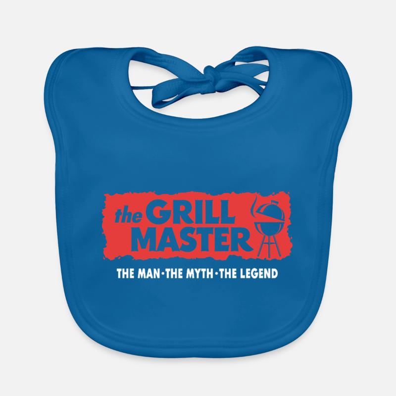 The Grillmaster BBQ Grillen Kultspruch Baby Bio-Lätzchen