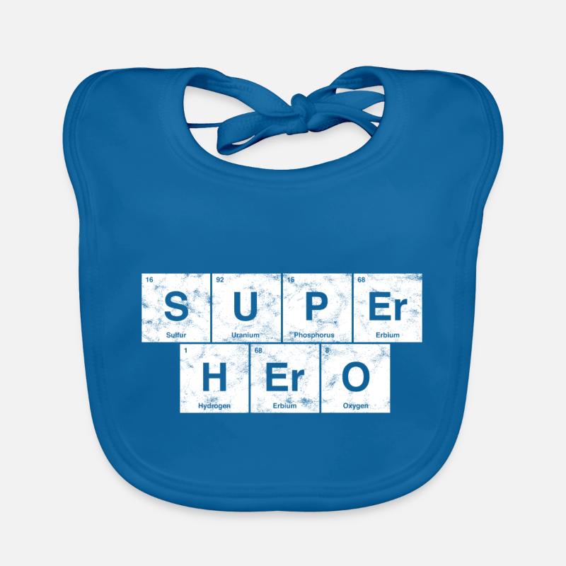Nerdiger super-héros! Tableau périodique des éléments Bavoir bio Bébé