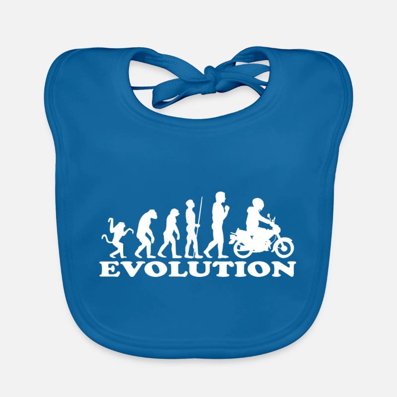 Evolution Moped Mofafahrer Mofa Geschenk idee Baby Bio-Lätzchen