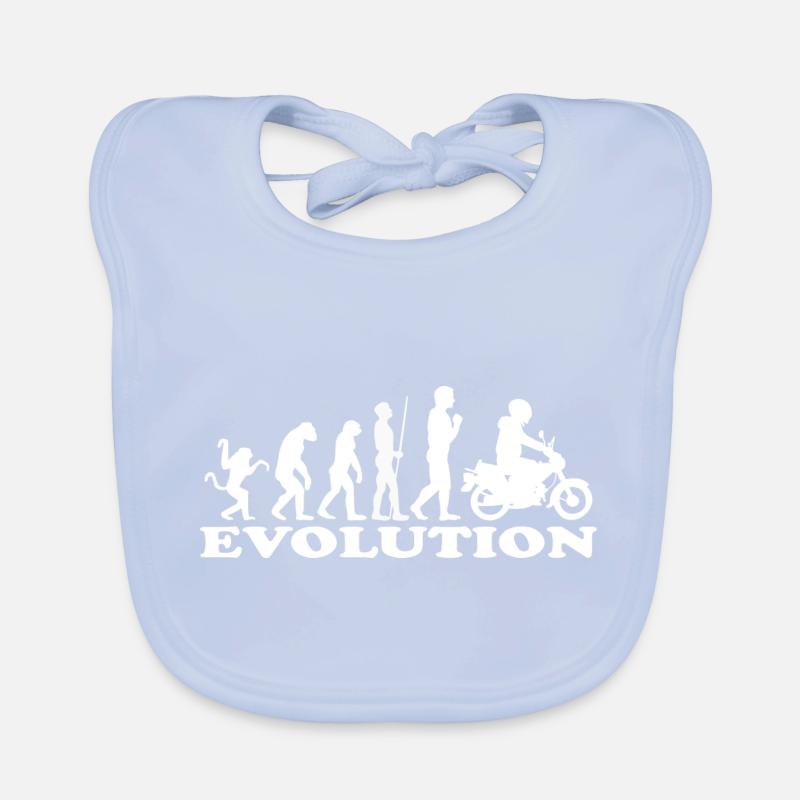 Evolution moped moped driver moped gift idea Organic Baby Bibs