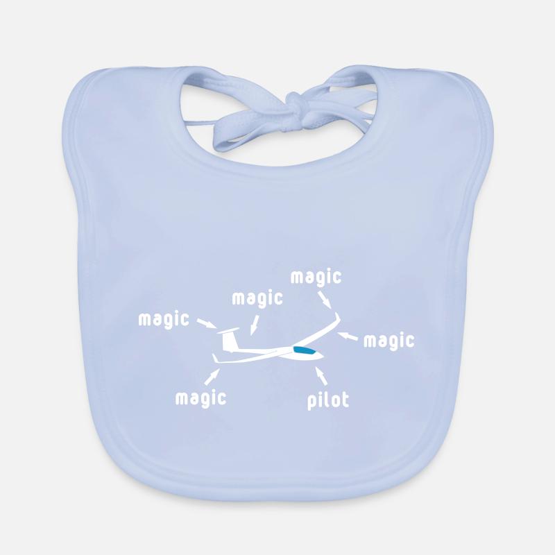 Magic glider pilot, glide glider pilot Organic Baby Bibs