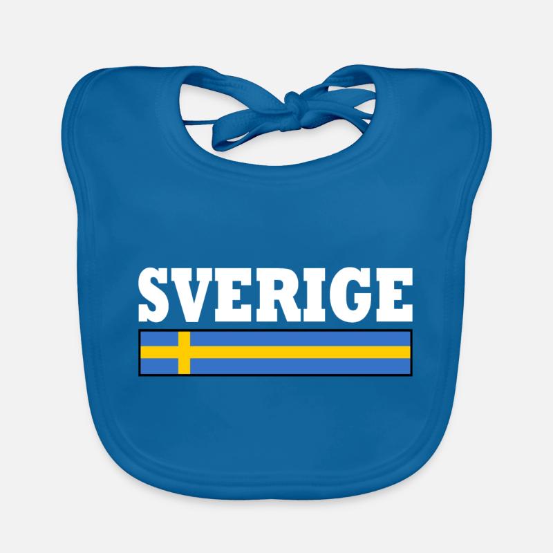 Drapeau de la Suède Bavoir bio Bébé