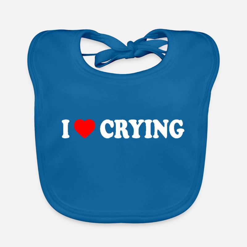 i love crying Organic Baby Bibs