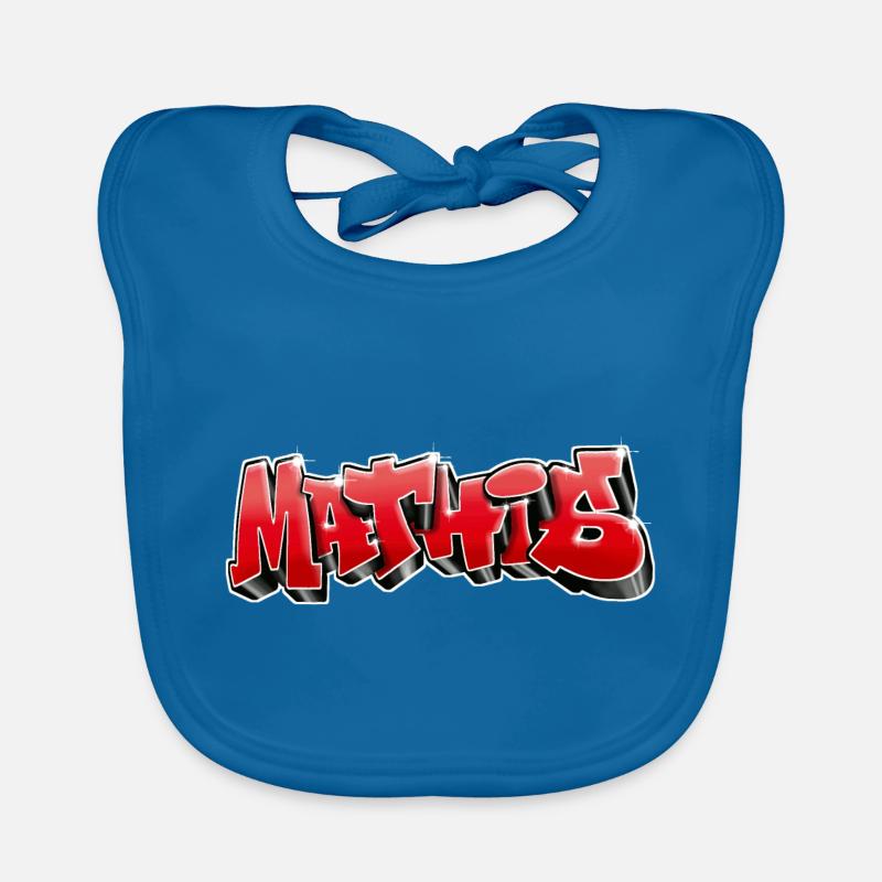 Mathis Graffiti Rouge Bavoir bio Bébé