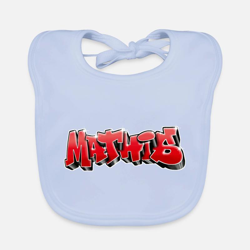 Mathis Graffiti Rot Baby Bio-Lätzchen