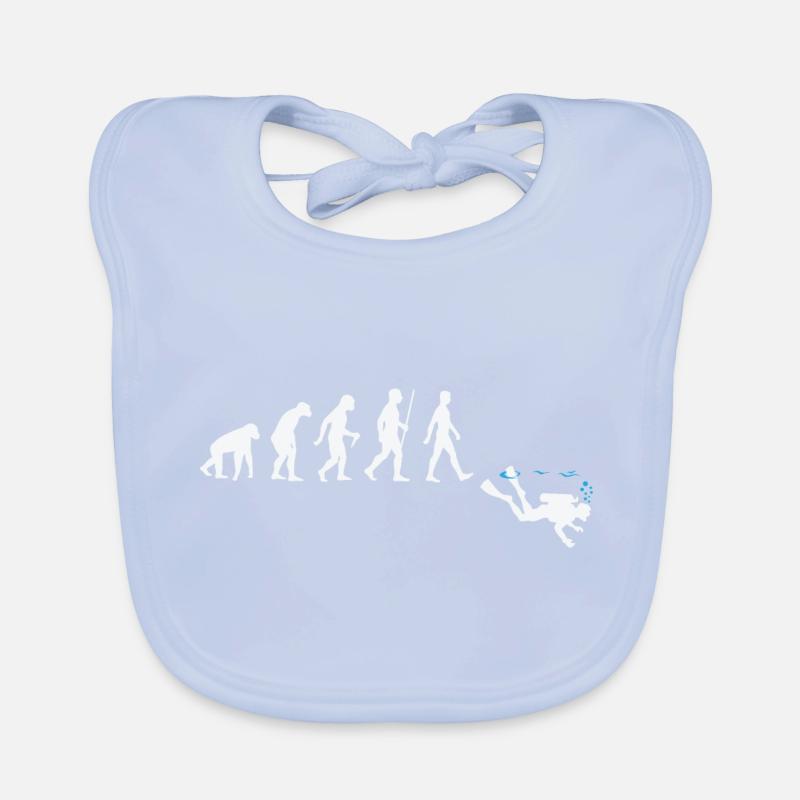Evolution Of Diving - Funny Scuba Diving Gift Organic Baby Bibs