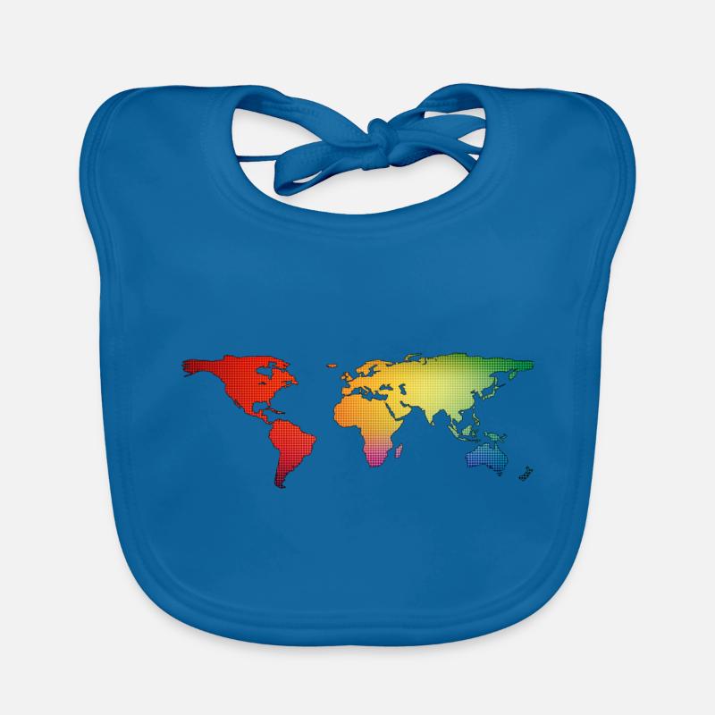 Globe - Globe - Diversity - Organic Baby Bibs - peacock-blue
