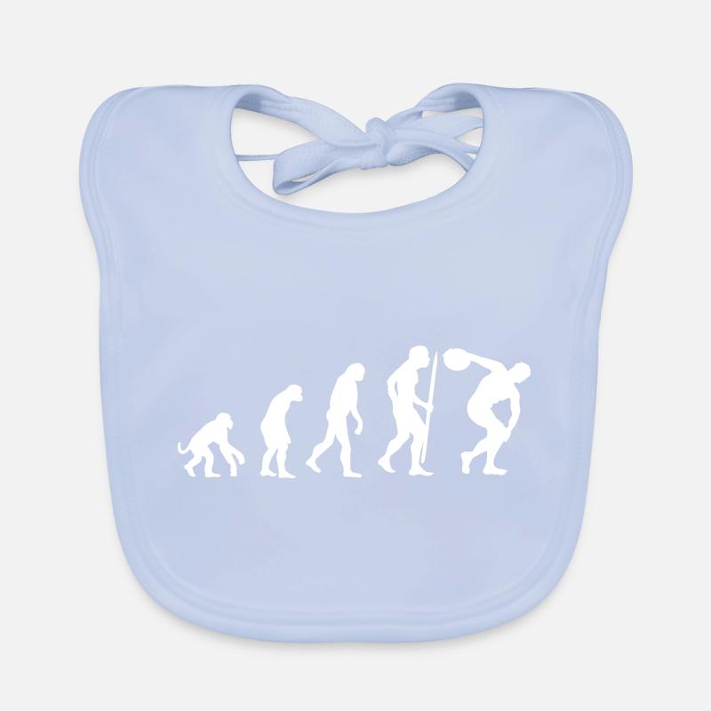 Evolution Diskuswurf Athlet Diskuswerfer Baby Bio-Lätzchen