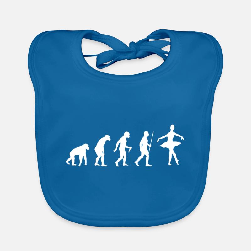 2571 Evolution Ballet - Bavoir bio Bébé - bleu paon