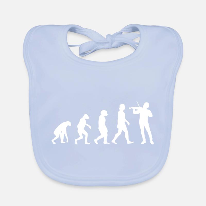 Human Evolution Violin Baby Bio-Lätzchen