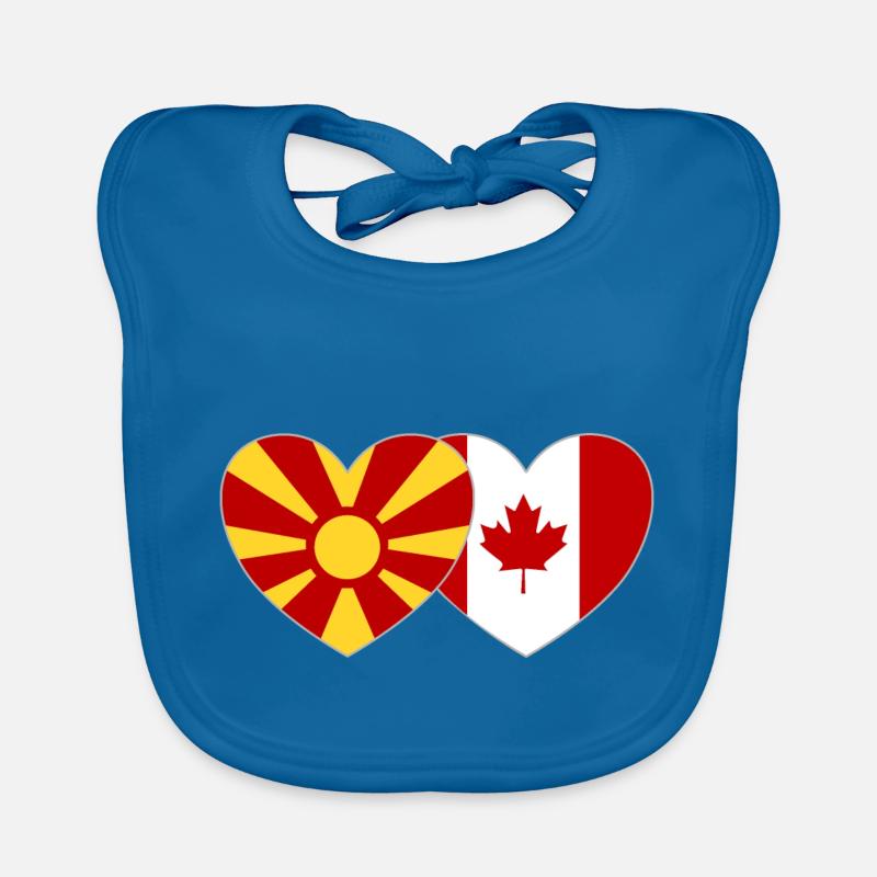 Macédoine Drapeau Canada Cœur Bavoir bio Bébé