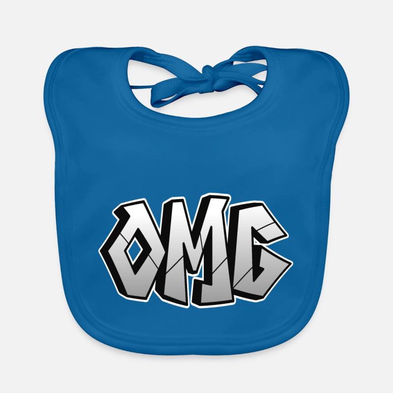 OMG Exclamation Lettrage Graffiti Bavoir bio Bébé